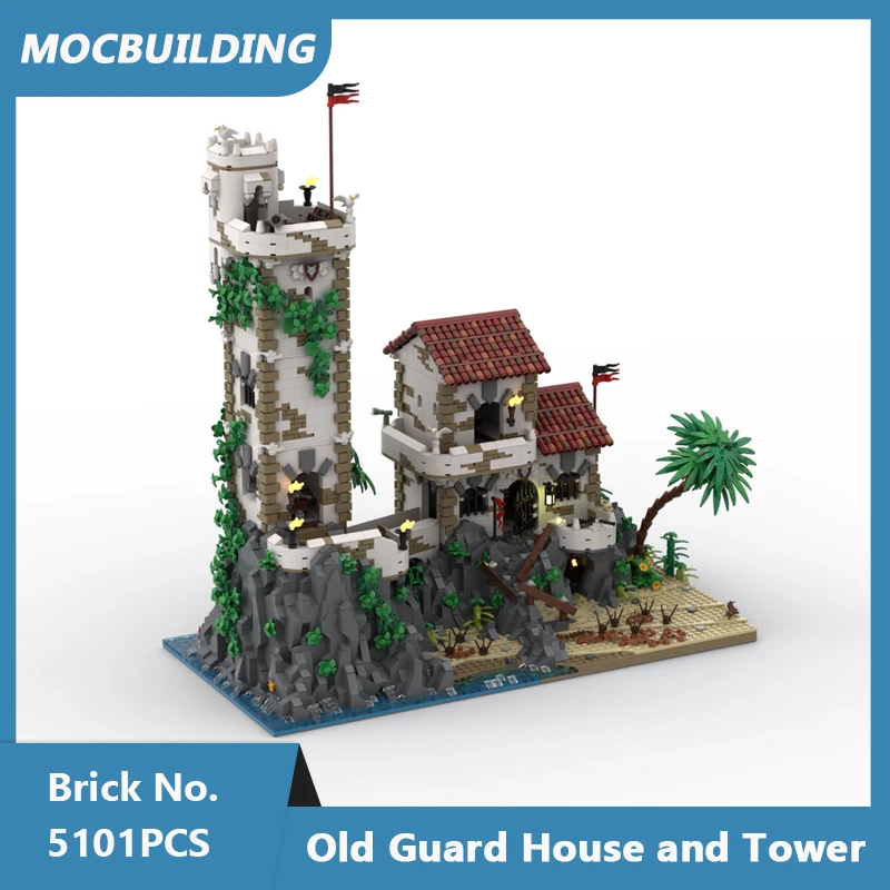 MOC Building Blocks Port Sauvage Old Guard House and Tower Model Modular Architecture DIY Assembled Bricks Display Toys Gifts