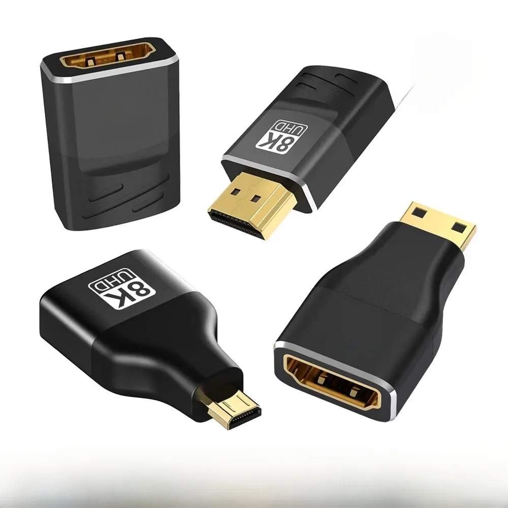 Adaptateur de câble HDMI2.1, convertisseur Mini/Micro HDMI vers HDMI 2.1, 48Gpbs 8K @ 60HZ 4K @ 120HZ, convertisseur HDMI pour HDTV PS5