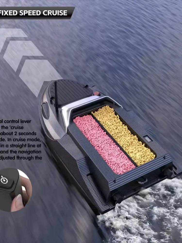 Sonar V080 12V 800M Köderboot 9 Angelplätze 180 Angelplätze 3KG Ladekapazität Fischfinder Doppelmotor Intelligente Rückkehrfunktion Trawler