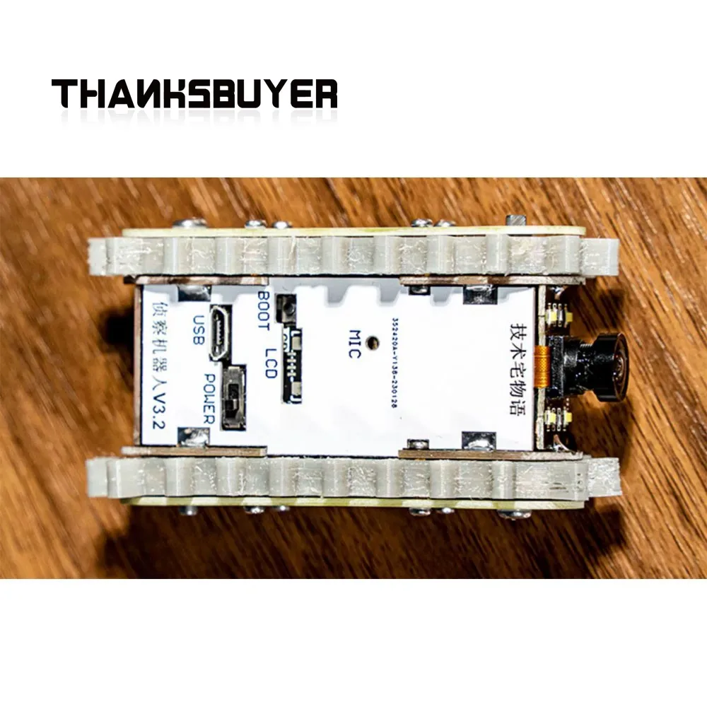 ESP32-S3 Mini Robot Tank Vision Robot Car + Remote Control with 4.3\