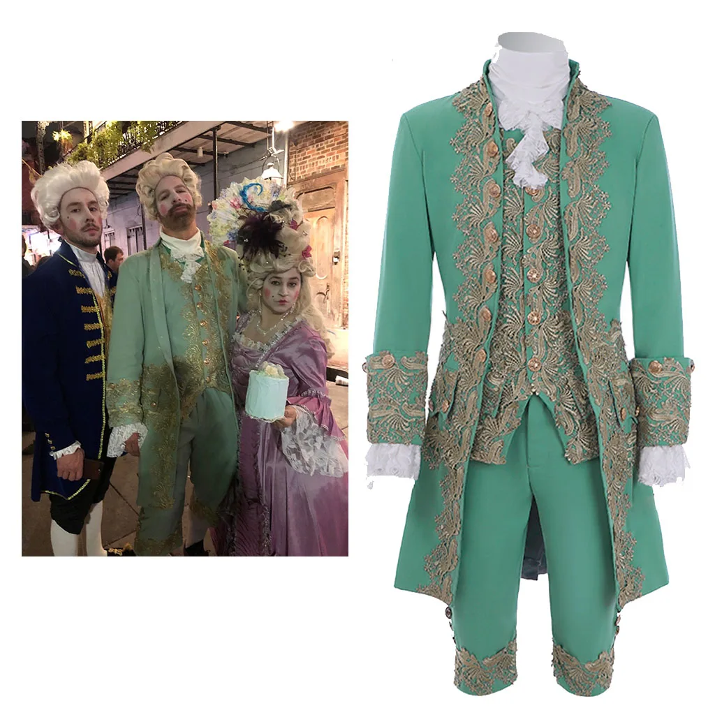 

in stock)Medieval Men's Retro Suit Green Uniform Marie Antoinette 18th Century Rococo Dress Suit Men's Colonial Court Dress Suit