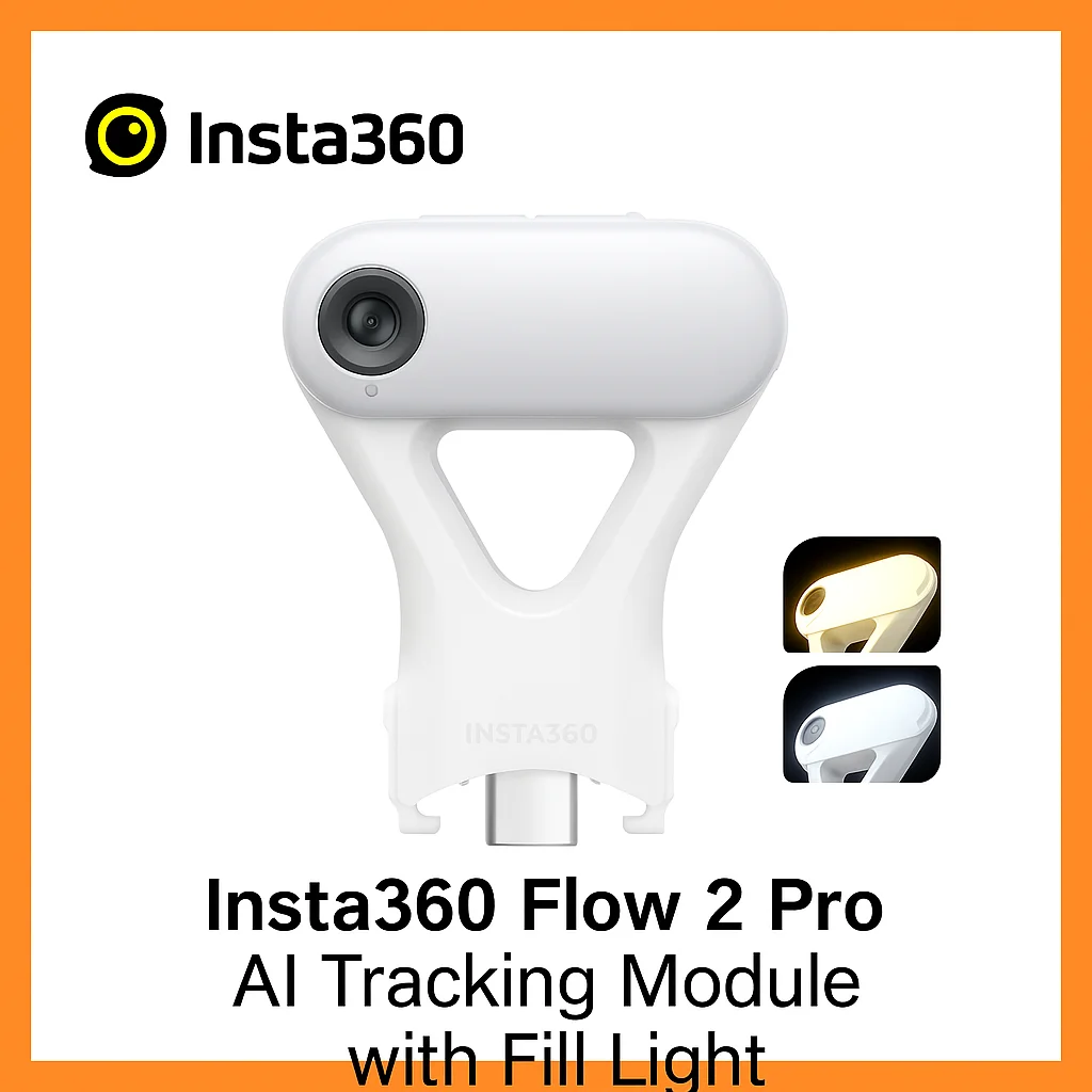 Original Insta360 Flow 2 Pro AI Tracking Module with Fill Light | Smart Gesture Control Accessory for Vlog/Live