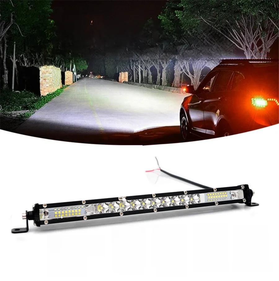 33CM 130W 13000LM 6500K 26LED Single Row super Slim Work Light Bar Spot Flood Combo 4x4 Offroad LED Light Bar dla ciężarówek ATV — zdjęcie 2