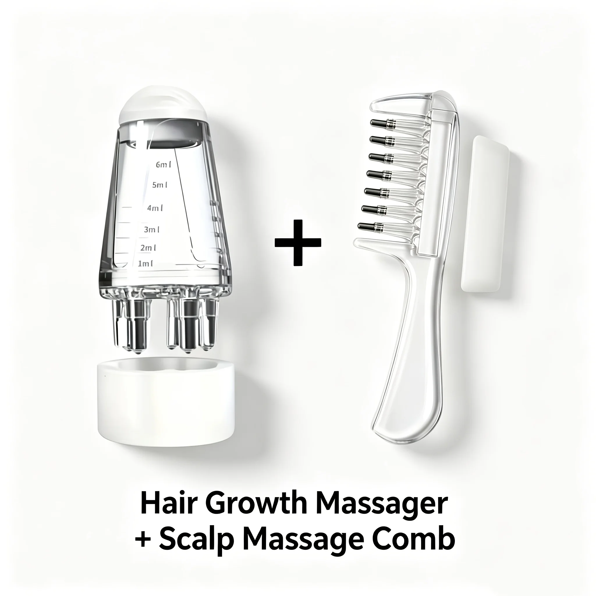 1pcs Essential oil hair massage comb with liquid guide for growth and styling, multi tip design suitable for all hair types