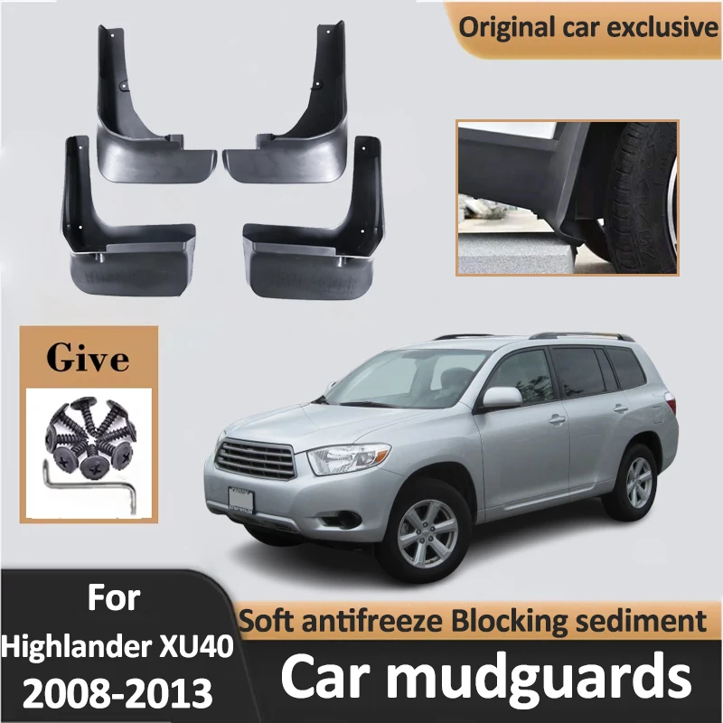 

Mudflaps Splash Guards For Toyota Highlander Kluger XU40 GSU40 2008-2013 Front Rear Car Mud Flaps Mudguards Mudguard Accessories