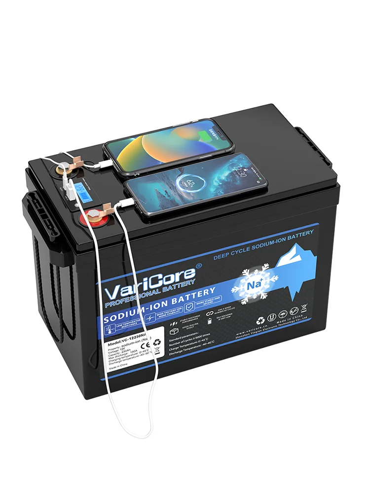 VariCore 12V 230Ah NA+ Natrium-Ionen-Batterie 6000 Zyklen LCD-Display 150A Dauerstrom für Wohnmobile, Boote und Solarenergiespeicher