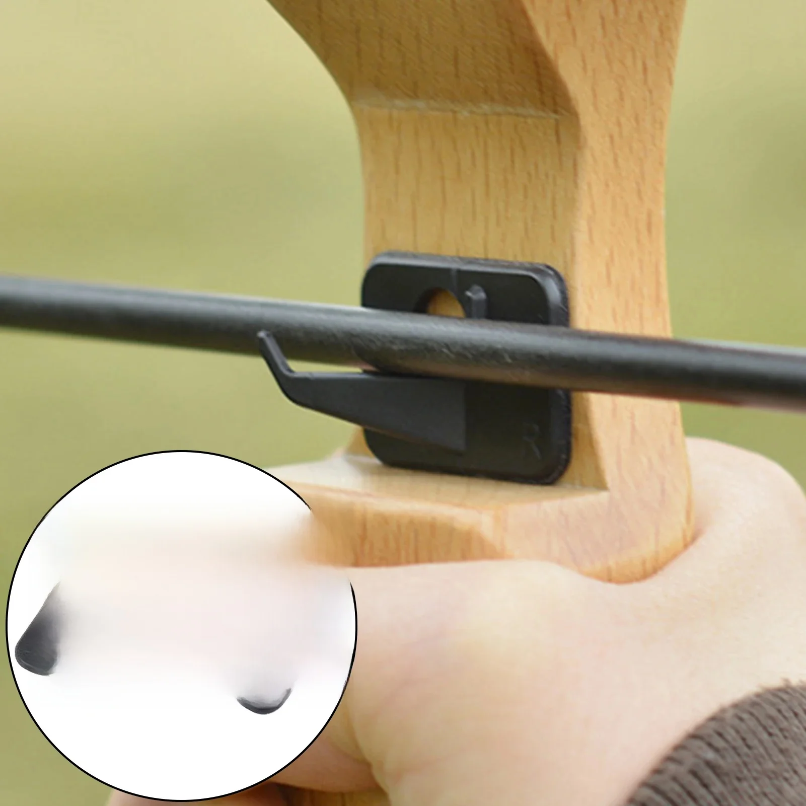 Support de flèche en plastique auto-adhésif, arc classique noir, accessoire de ciblage de tir de chasse, support, 2 pièces