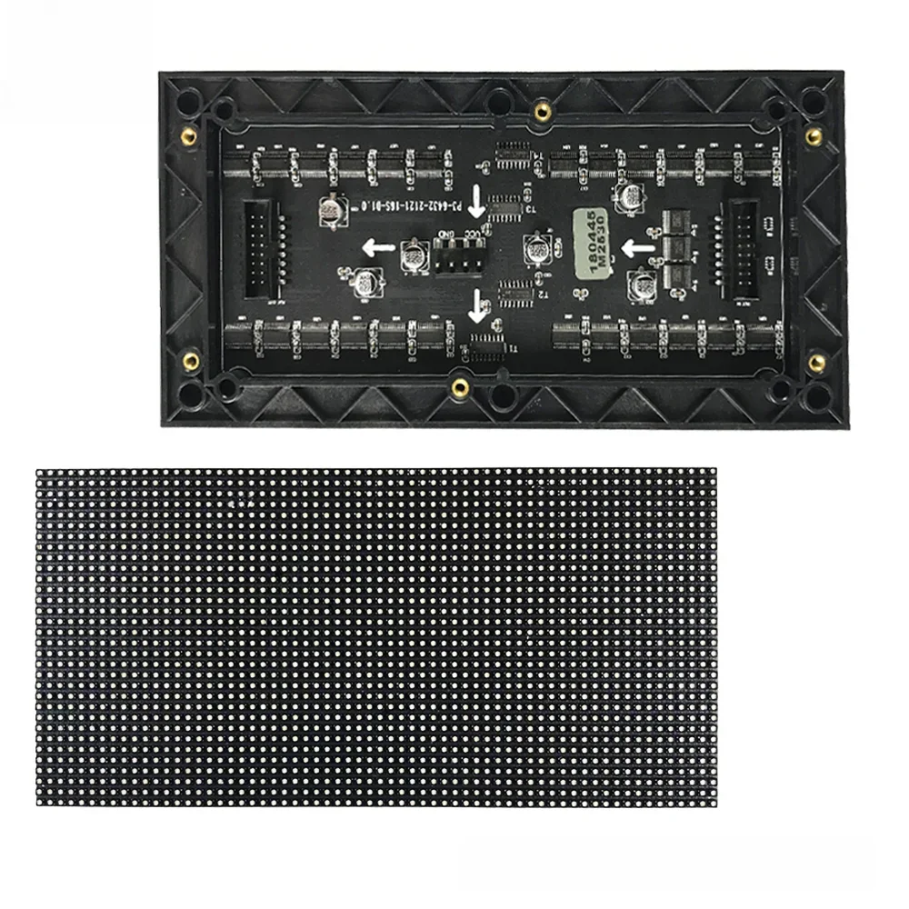 Moduł wyświetlacza LED P3 do użytku wewnętrznego, pełnokolorowy, SMD2121, 64x32 punkty, skanowanie 1/16, panele LED 192x96mm do zastosowań w reklamie. — zdjęcie 2