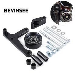 BEVINSEE LS Truck Low Mount Alternator Bracket w/Pulley and Rear Brace for LSX for 1998-2002 Chevrolet Camaro LS1