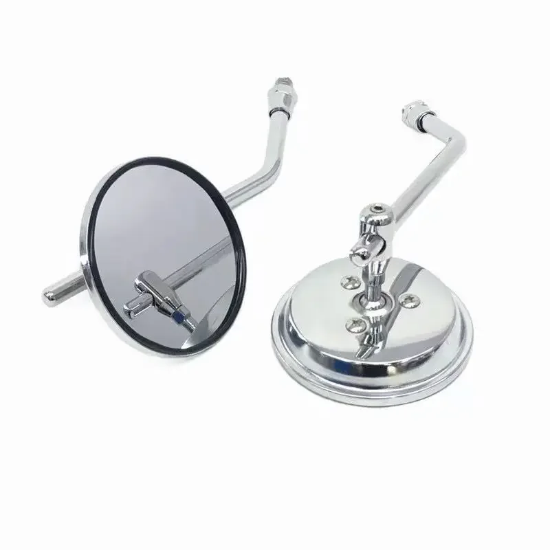 AliExpress Pair Universal Motorcycle 10mm Rear View Mirror Chrome Side Mirrors For Honda Suzuki Yamaha Kawasaki Scooter Dual Sport bike