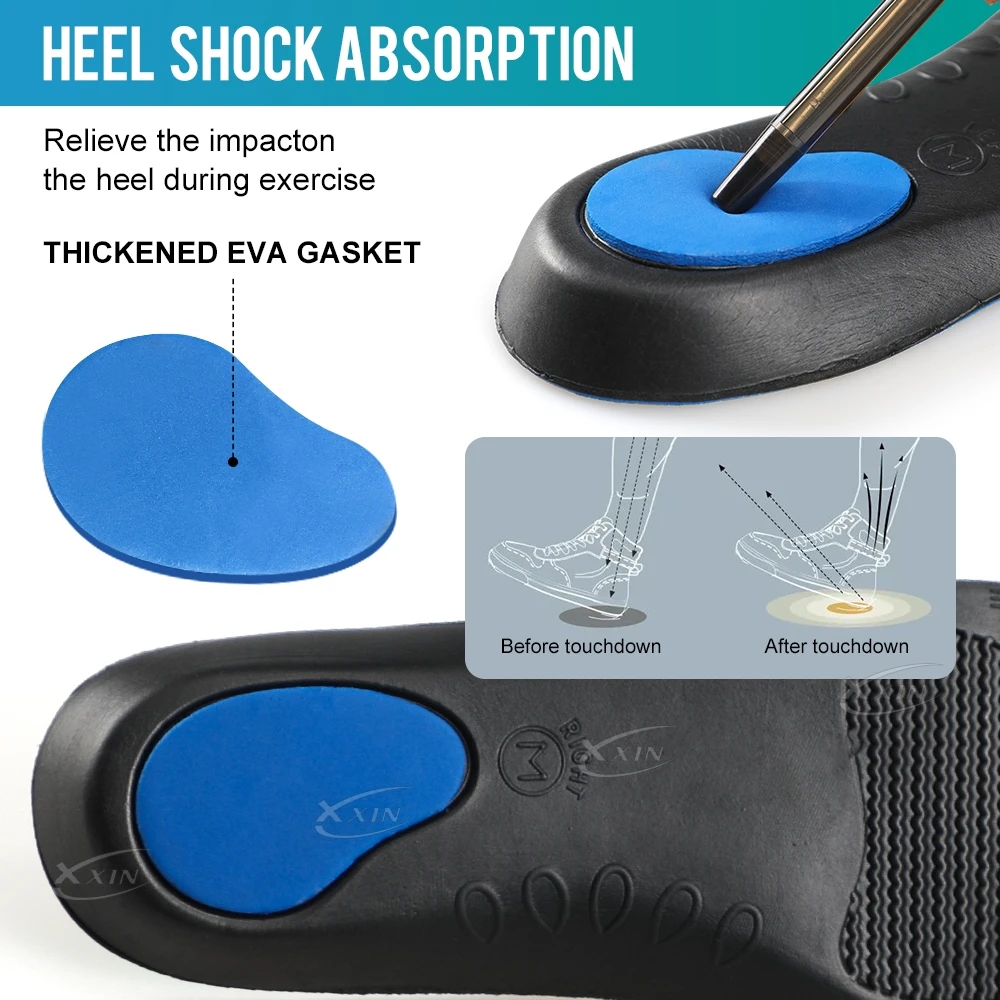 【Xxin】Arch Support Insole Orthotic Sports Insole Running Shock Absorber Shoe Pad Foot Care Size 34-46