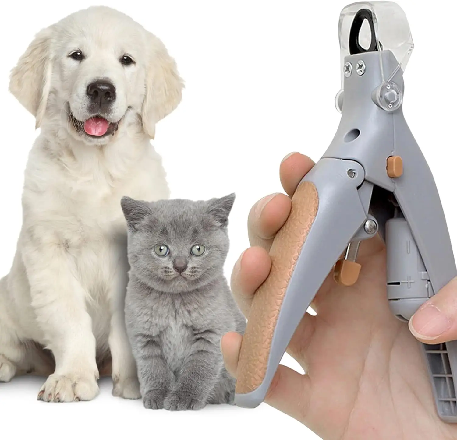 2pc Pet Nail Clippers, Pet Beauty Tools, Comes With Free Nail File, Equipped With Safety Protection Device, Portable to Operate