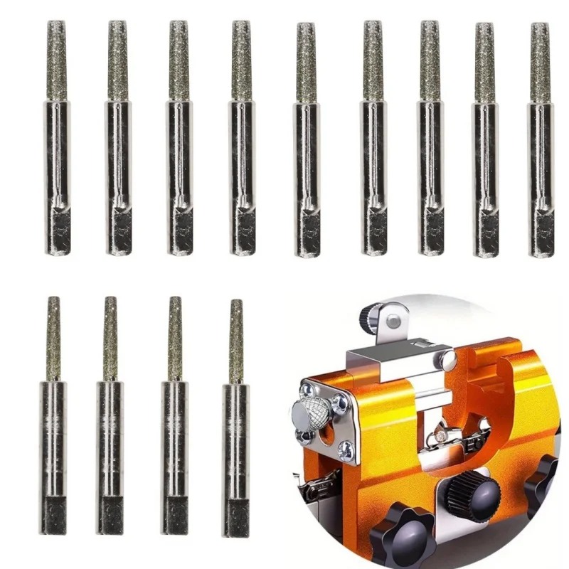 

High-Speed Steel Hand-Crank Chain Sharpener with Emery Grit - Durable Sharpening Tool for Industrial & Commercial Chains 10/1PCS