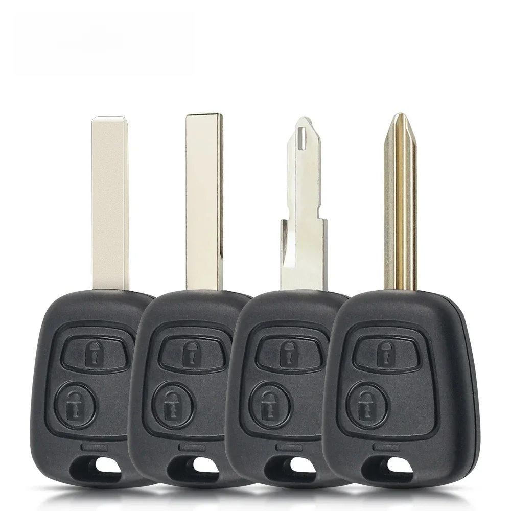 KEYYOU – coque de clé télécommande à 2 boutons, lame non découpée, pour Peugeot 307 107 207 407 et citroën C1 C2 C3 C4 XSARA Picasso