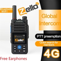 Free Earphones Zello 6800mah Walkie Talkie 4G Realptt Radio Network Walkie Talkie 100 km Long Range Amateur Mobile Radio