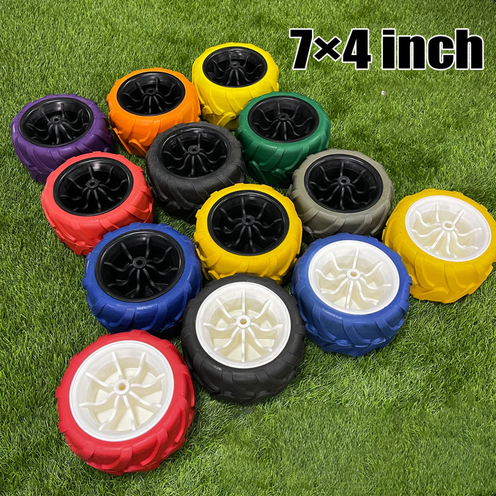 Solid Wheel Creative Camping Push Cart Wheel Replacement Part for Mower Beach Outdoor Camping Folding Wagon Trolley PU Wheel