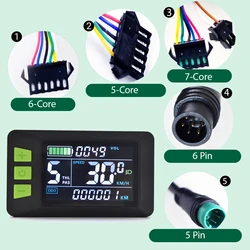 UART2 P3C LCD Display Dashboard Colorful LCD Panel Screen 24V 36V 48V 60V Electric Bike Meter For Mountain Electric Bike Parts