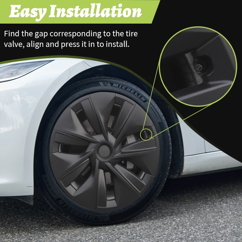 4 قطعة غطاء عجلة الجوزاء تصميم ل تسلا نموذج Y غطاء السيارة تغطية كاملة Hubcaps 19 بوصة اكسسوارات السيارات الزخرفية #5