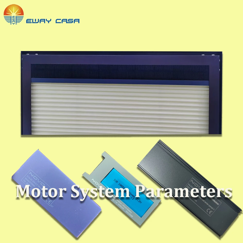 Solar Powered No-Drill Honeycomb Shade for Inward Opening Windows Motor Parameters