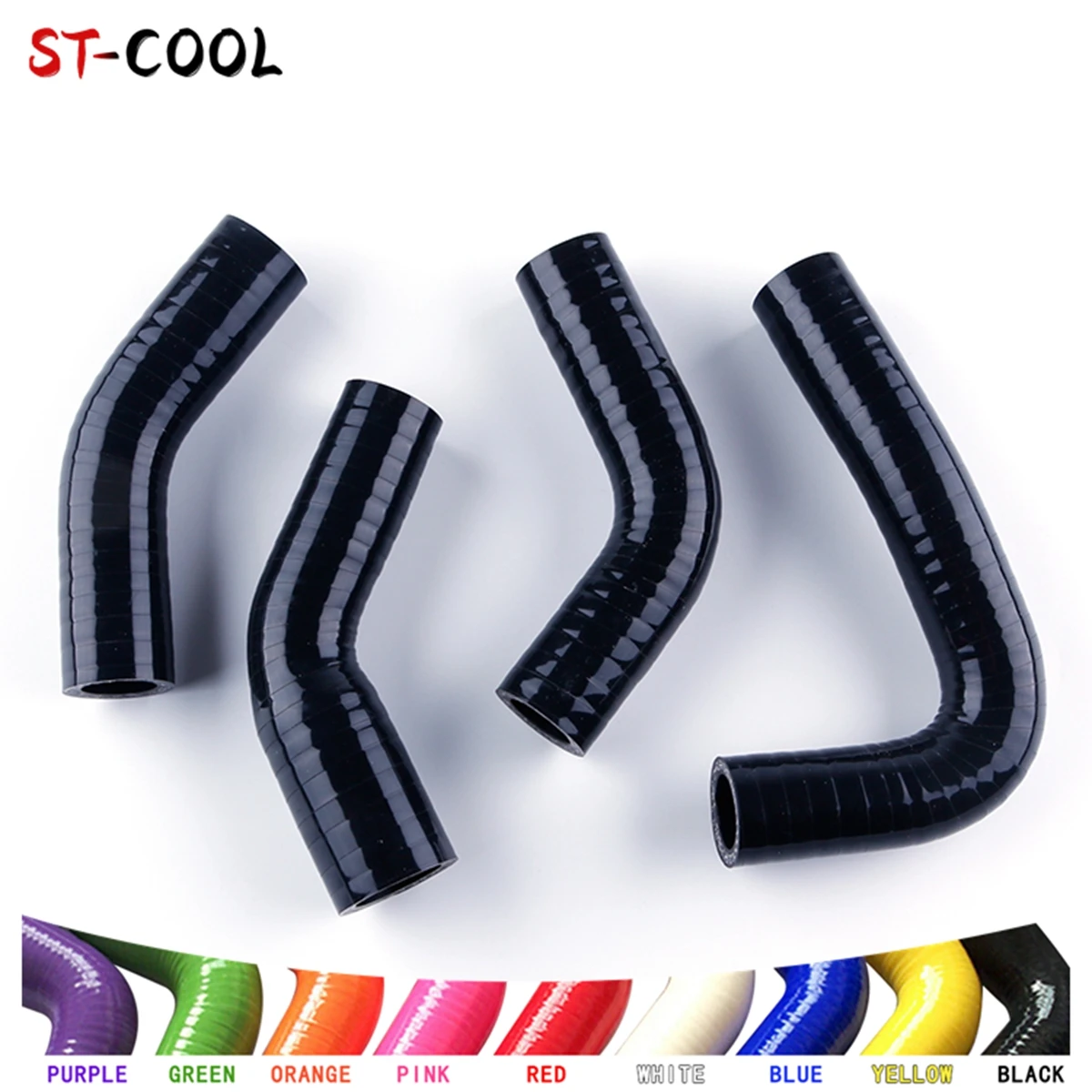 For YAMAHA RD RZ 350 YPVS Silicone Turbo Boost Pipe Hose Tube Kit 4Pcs 10 COLORS