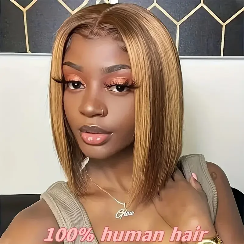 

P4/27 Highlight Bob Wig 13x4 Прозрачный кружевной фронтальный парик Блондинка Ombre Прямые бразильские человеческие волосы с волосами ребенка для женщин