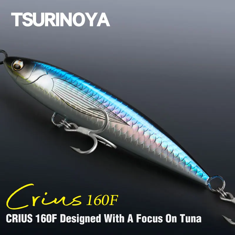 

TSURINOYA 160F приманка для морской рыбалки Topwater Pencil CRIUS 160 мм 60 г Троллинг-палка приманка для GT лодка морская вода большие жесткие приманки