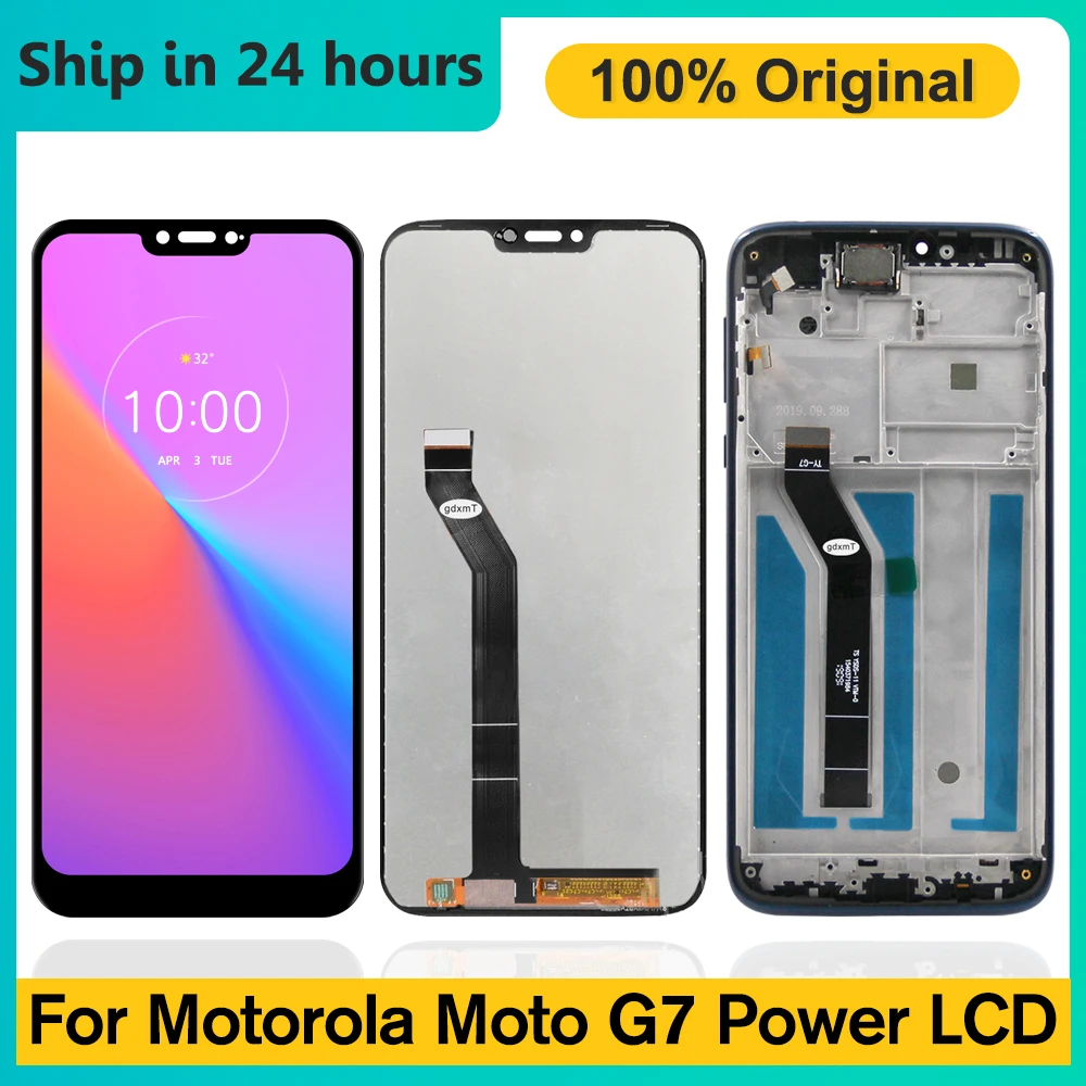 For Motorola Moto G7 Power LCD Display Touch Digiziter Assembly Replacement For Moto G7 Power XT1955, XT1955-4 Screen