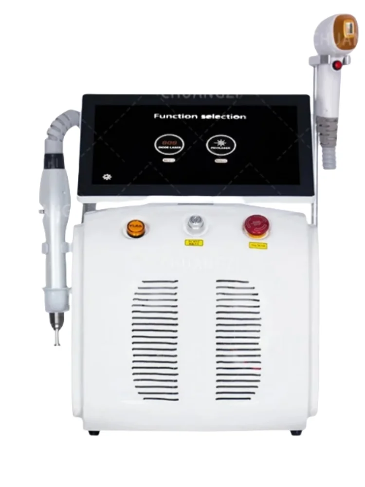 Newest Model 808 2 in 1 Diode Laser Hair Removal Nd Yag Laser Hair Removal Skin Regeneration 3 Wavelengths 2024