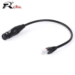 스피커 믹서용 네트워크 익스텐션 어댑터 컨버터, XLR 5 핀-RJ45 이더넷 케이블, XLR 5 핀 암-UTP RJ45 CAT5/6 수