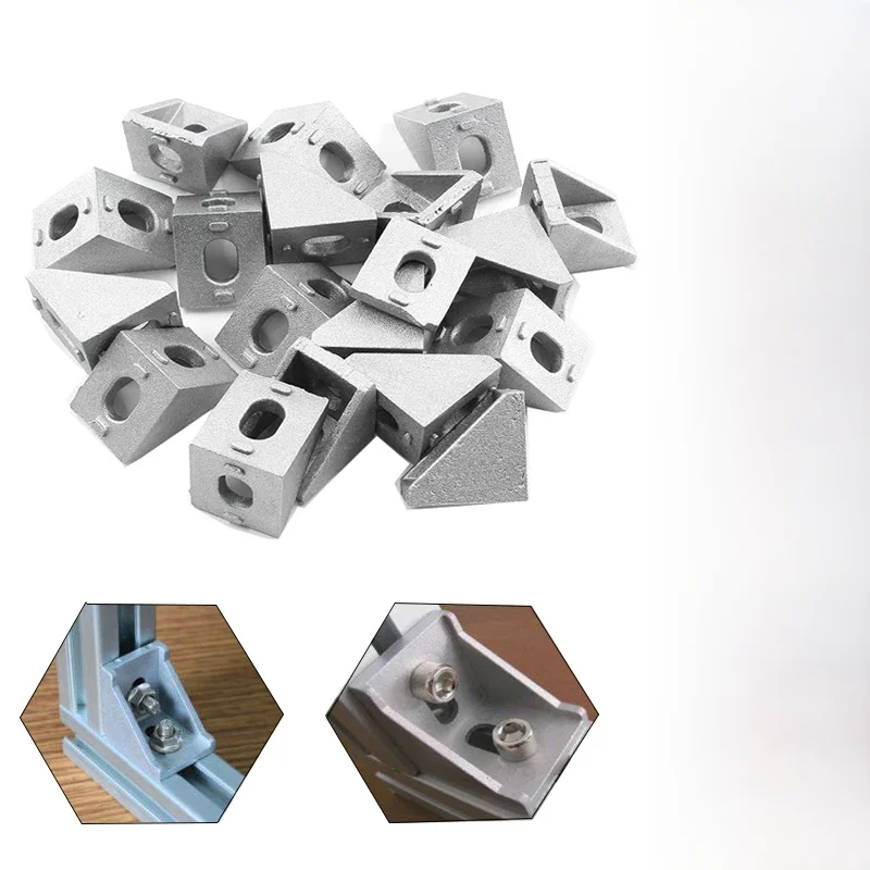 20-5pc Aluminium 2020 2028 3030 3060 4040 Ecke Halterung Armaturen Ecke Winkel Halterung für Stecker