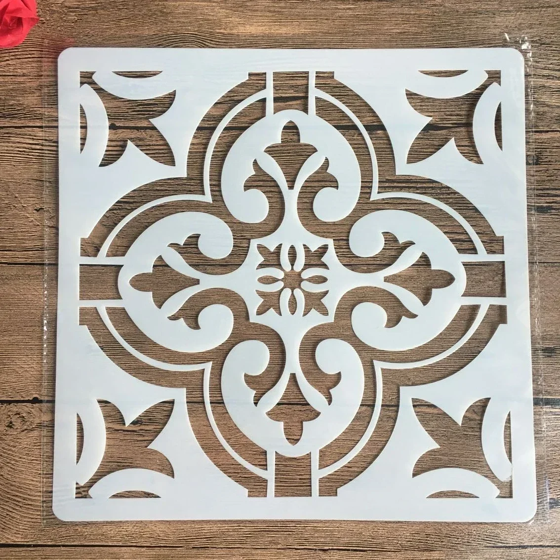 30 * 30 cm DIY szablon malarski szablon retro kwiatowy wzór model papier woskowy płytki ścienne podłoga meble dekoracyjne formy mandala — zdjęcie 2