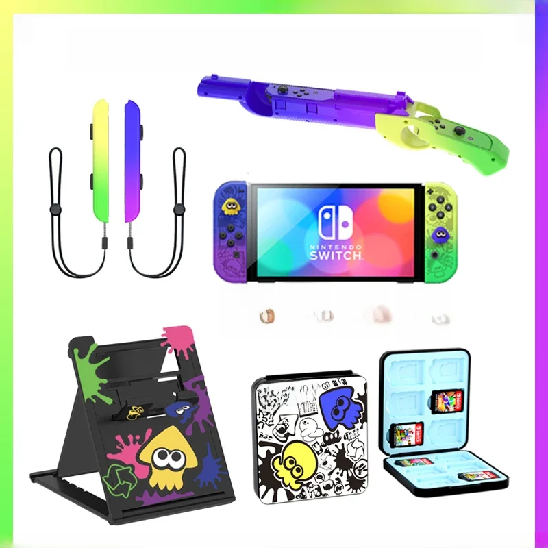 Nette Splatoon 3 Haut Abdeckung Shell Für Nintendo Schalter Oled Schutzhülle Screen Protector Film