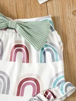 Summer Newborn Baby Girl Clothes Set Sleeveless Bodysuit Printed Shorts 3pcs Clothing Suit Baby Girl Clothes 5