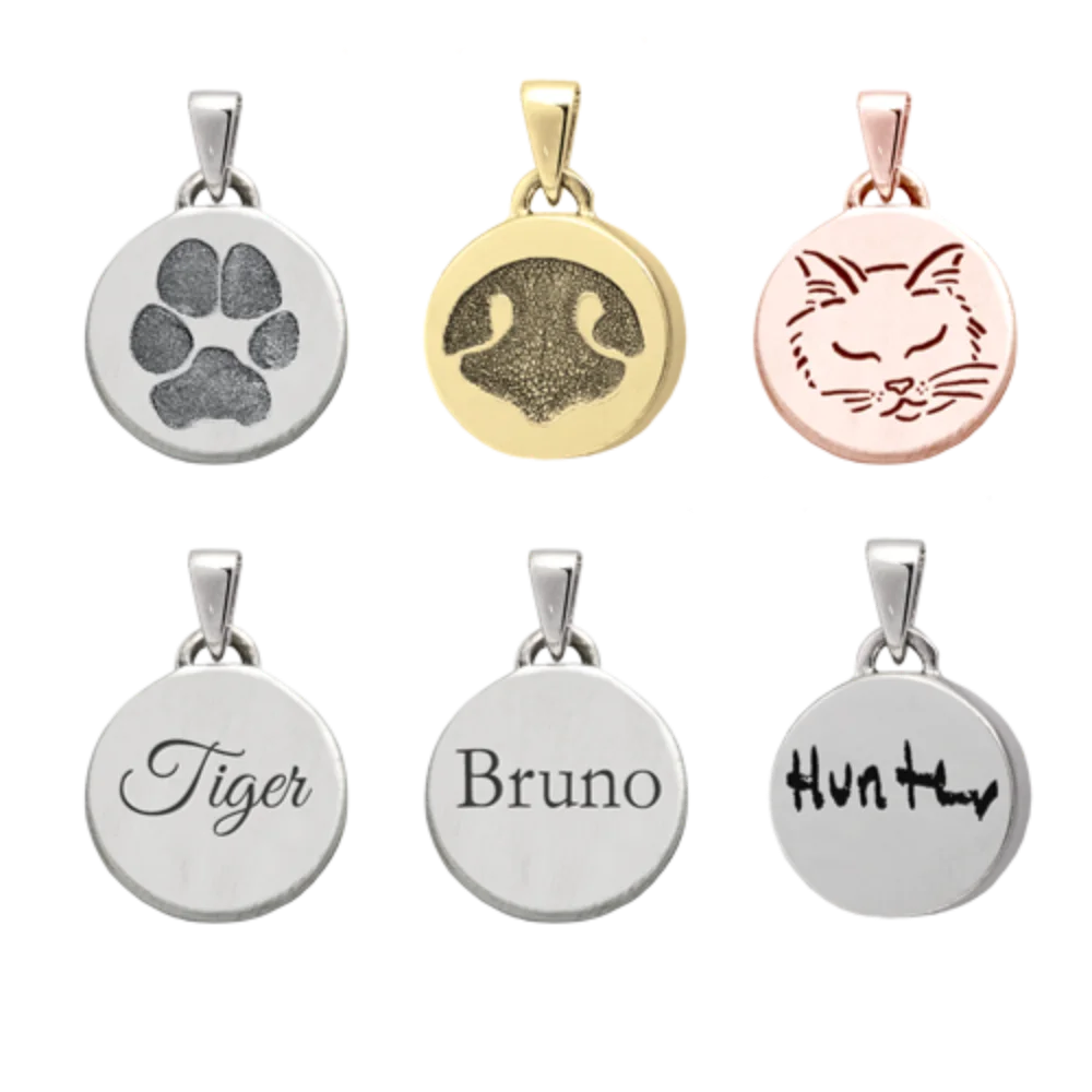 Custom Engraved Cat Dog Photo Urn Pendant Necklace Stainless Steel Personalized Round Urn Pet Pendant Jewelry Pet Souvenir Gifts