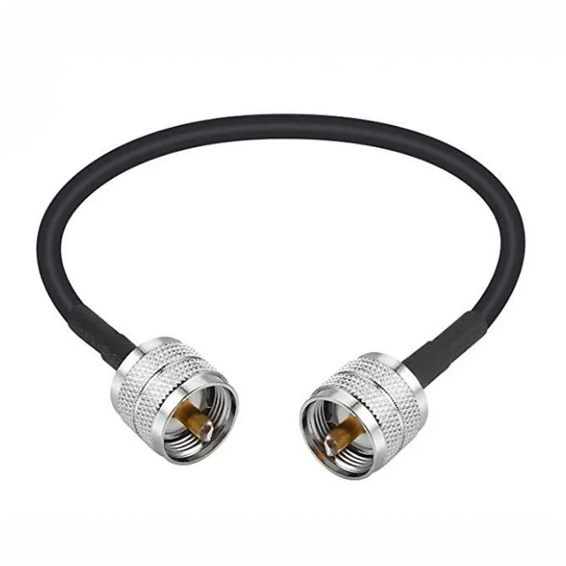 JX Store Kabel koncentryczny RF UHF Złącze męskie do męskiego UHF PL259 Męskie do UHF Męskie PL259 RG58 Kabel pigtailowy 30cm-20m — zdjęcie 2