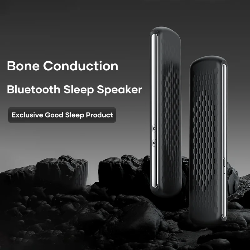 

Bone Conduction Bluetooth Music Box Wireless Portable Speaker Stereo Bass Under Pillow Improve Sleep Travel Use Subwoofer