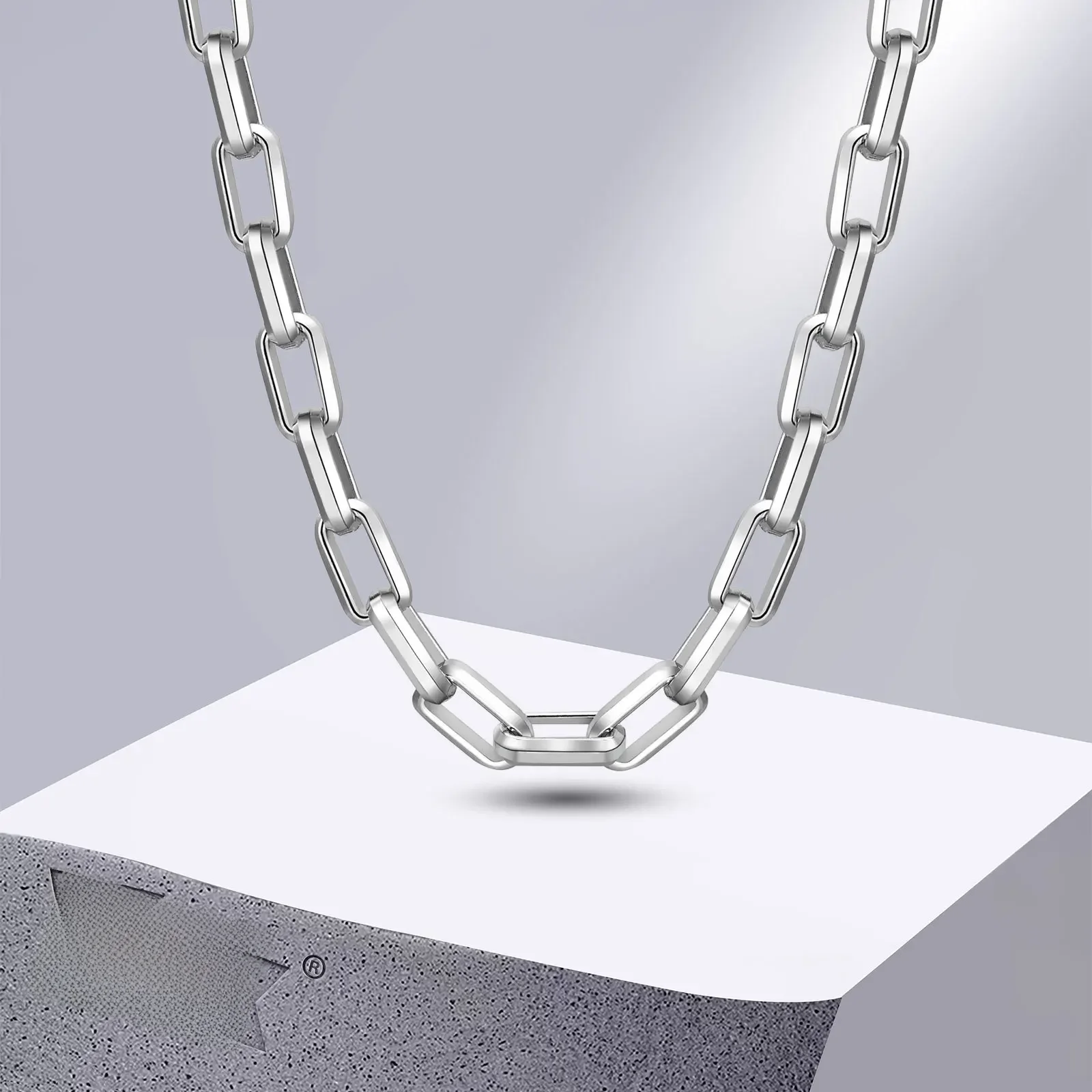 Vnox 9,2mm schwere Ketten halsketten für Männer Frauen, coole kühne Punk Rechteck Glieder kette