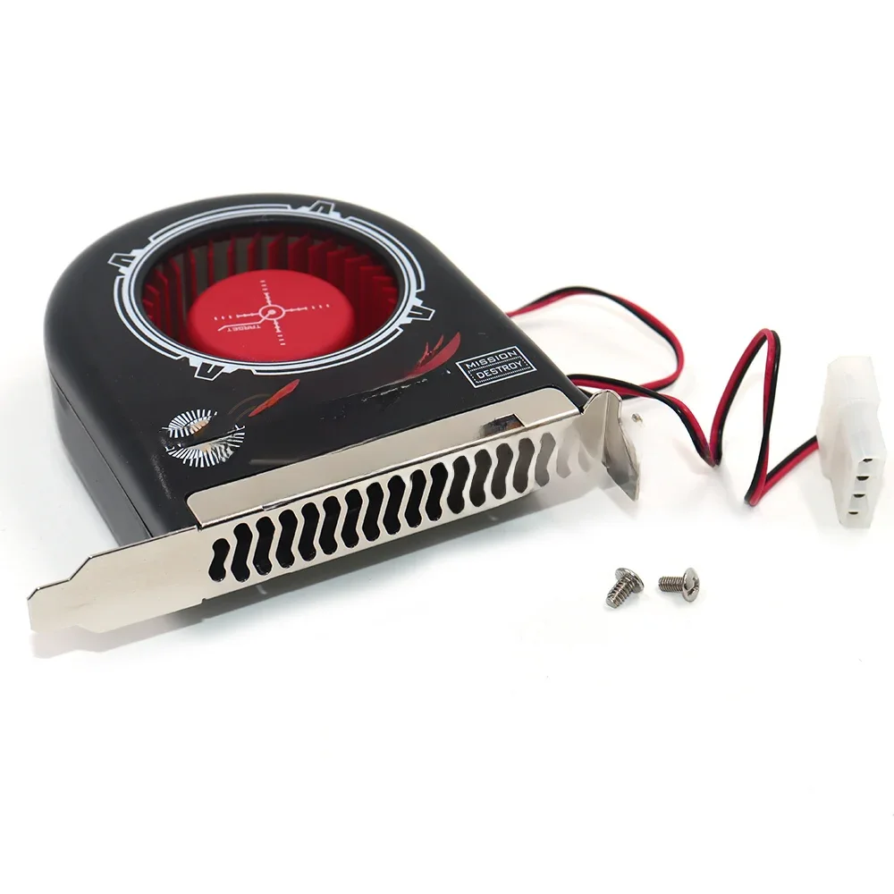 1 sztuk FOX-2 komputer stancjonarny obudowa obudowa radiator PCI chłodnica wentylator chłodnicy dmuchawa 2200 obr./min 2Pin IDE Molex Power — zdjęcie 2