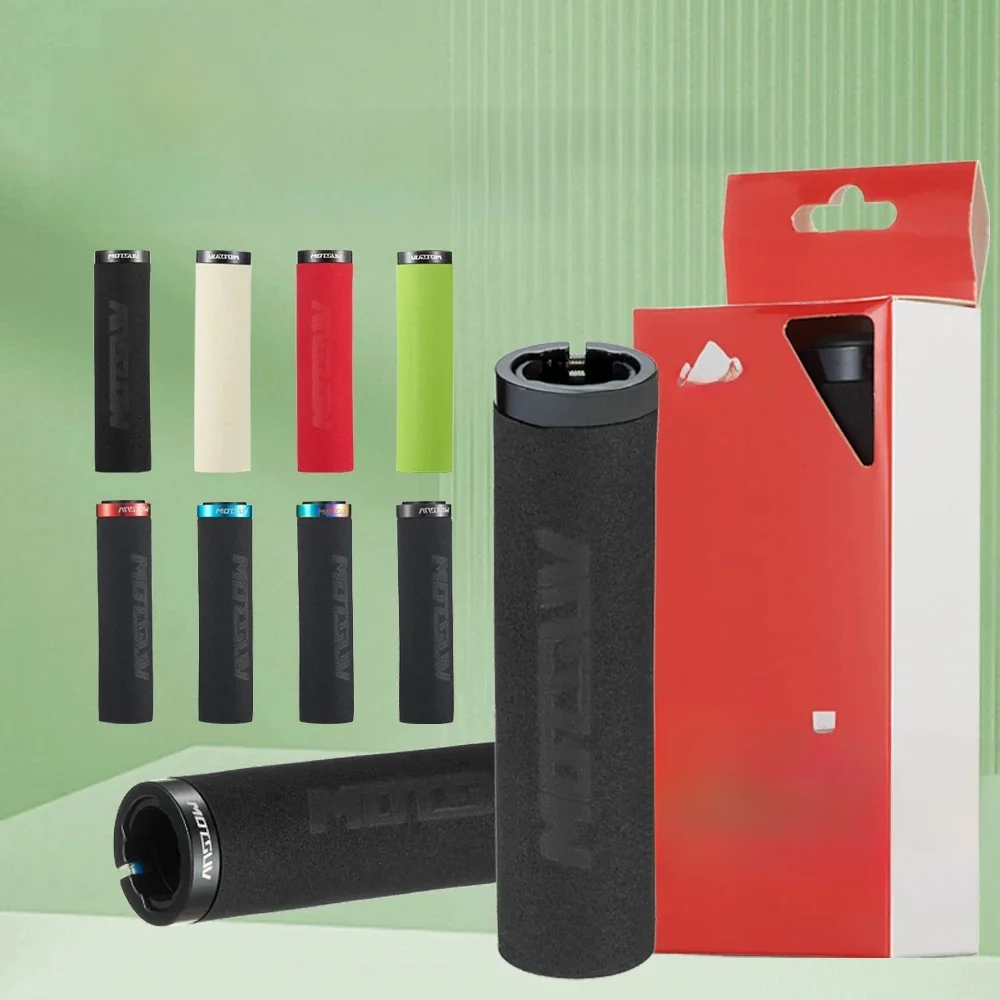 AliExpress VXM Bike Grips Cuffs Soft Comfortable Sponge Anti Slip Shock-absorbing with Dust Plug Aluminum Alloy Lock Bicycle Handles Accessorie