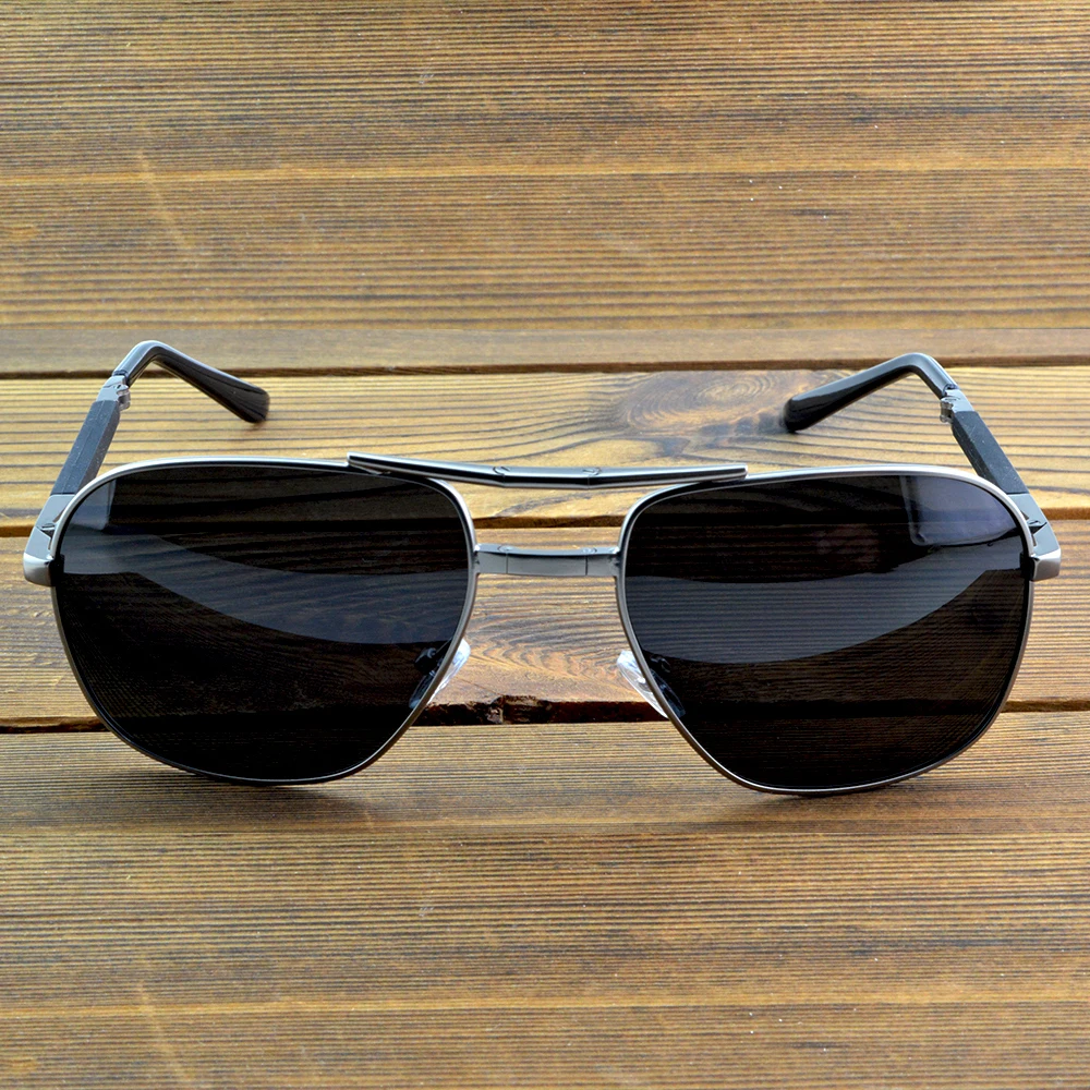 Clara Vida pieghevole in metallo a doppia tesa Pilot UV400 UV100 % polarizzato Polaroid occhiali da sole occhiali da sole