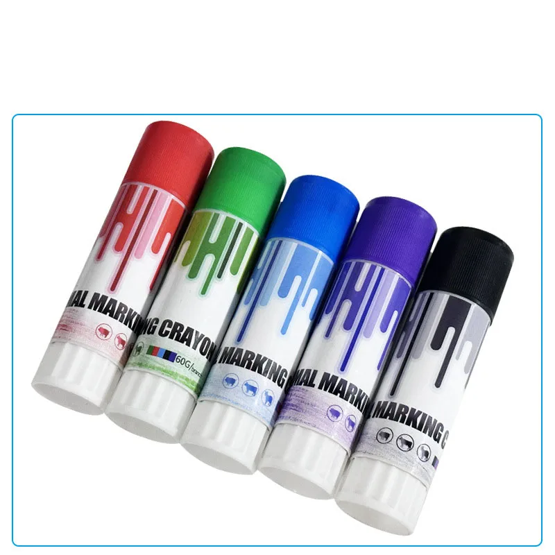 5 Pcs Pig Marker Crayon Pig Marker Pen Cattle And Sheep Marker Crayon Farming Mark Crayon Color Optional Washable Clear Color