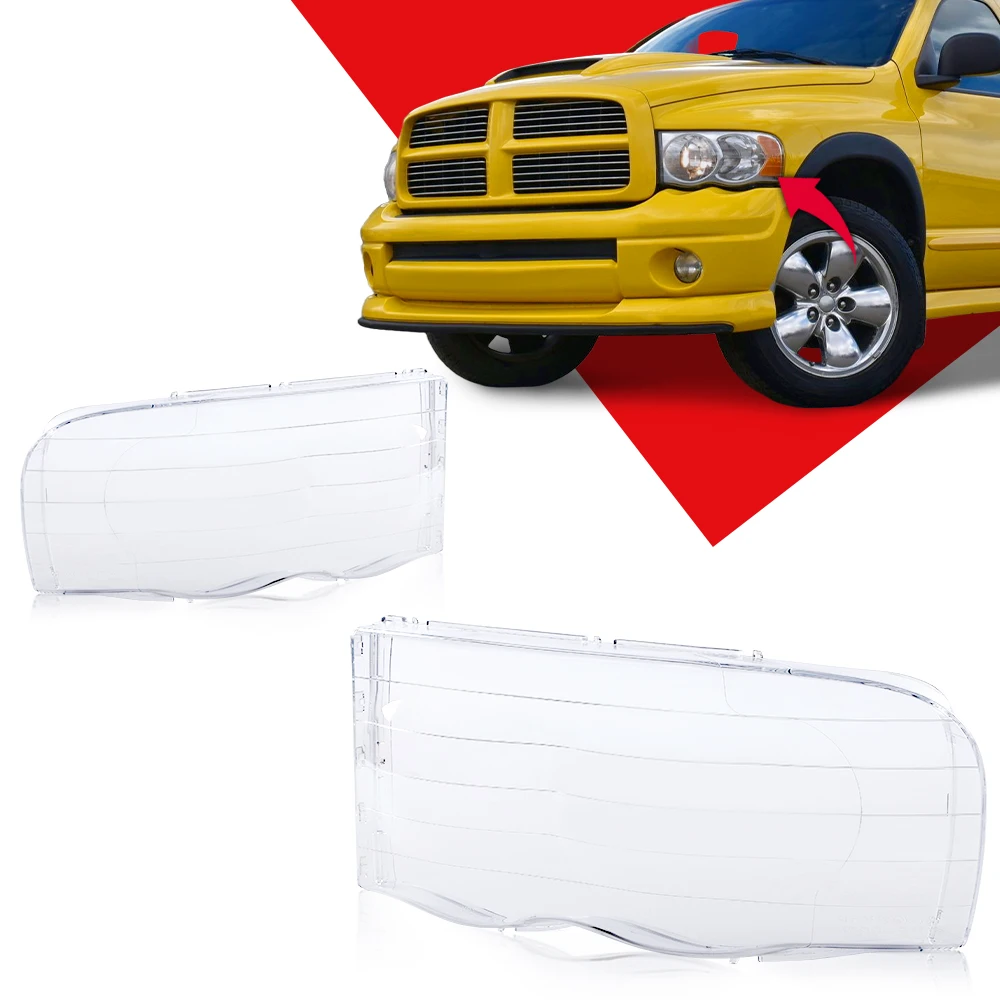

Front Headlight Lens Cover Clear Fit for 2002-2009 Dodge Ram 1500 2500 3500 Wear-Resistant Easy to Clean Waterproof Durable