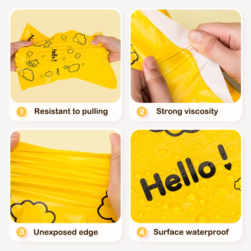 10Pcs Courier Bag Envelope Packaging Bags Pink Waterproof Self Adhesive Seal Bag