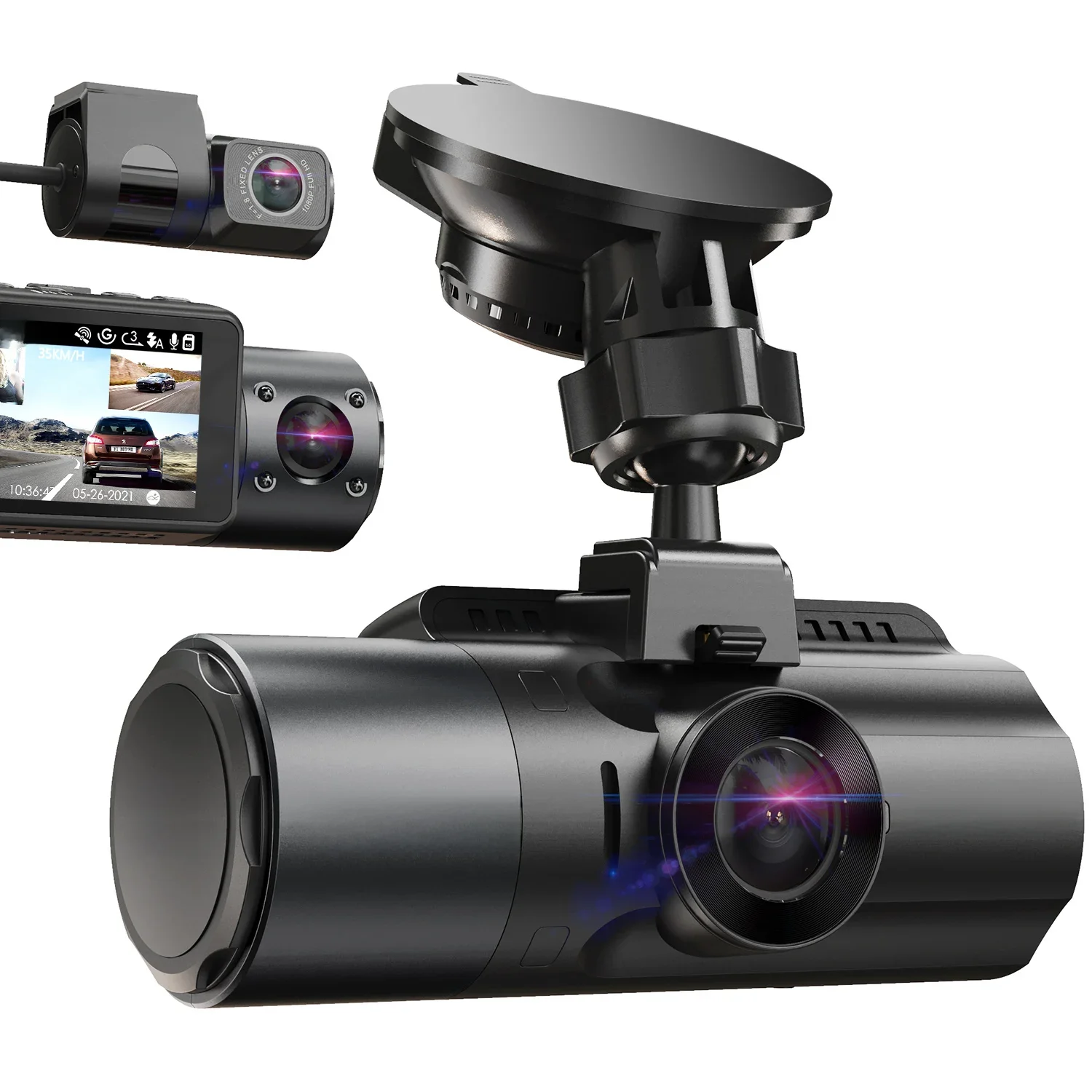 Vantrue N4 DashCam 4K Auto Videorecorder Nachtzicht Auto DVR Dashcam Achteruitrijcamera met GPS Auto Dash Cam Ondersteuning 512GB Max - afbeelding 2