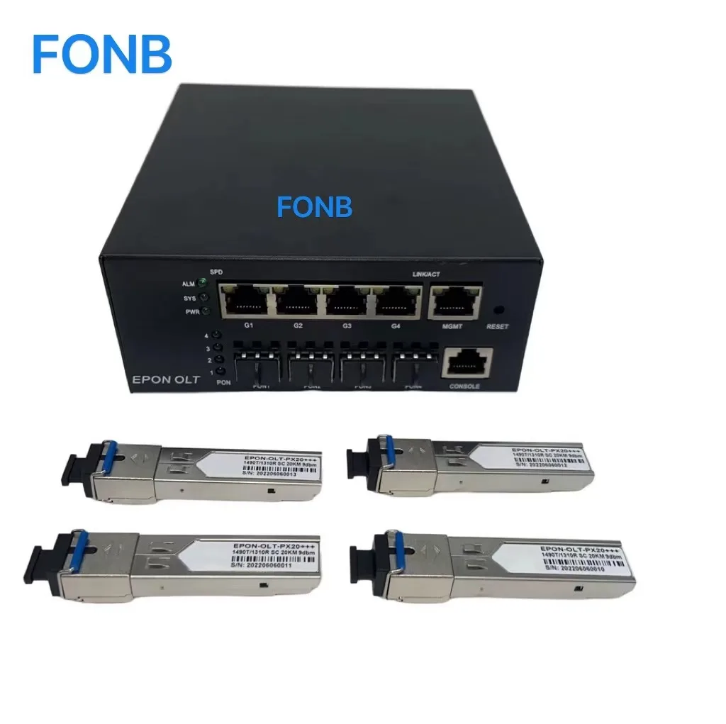 MINI 4PON EPON OLT DC12V WEB SNMP СОВМЕСТИМ С HUAWEI ZTE FIBER HOME EPON XPON ONU
