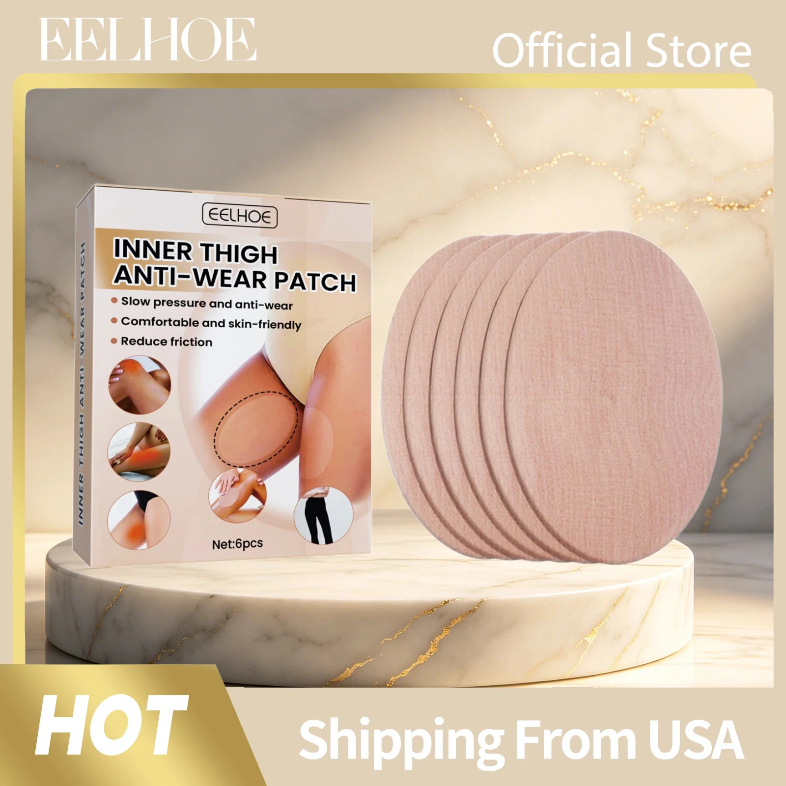 Anti-Wear Stickers No Trace Invisible Anti-Friction Non-Woven Tapes Breathable Disposable Anti Chafe Thigh Patch For Thighs Knee Calf