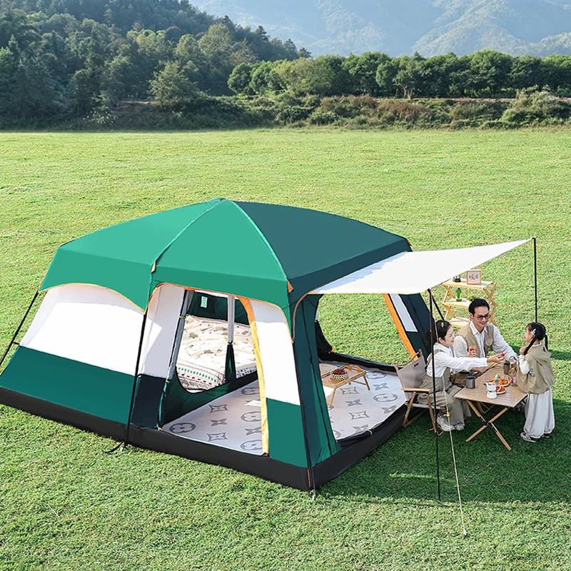 Carpa de Camping para Exteriores, Dos Dormitorios, Una Sala de Estar, para 4-12 Personas, Apta para Playa, Parque… — oferta en AliExpress