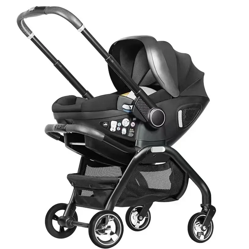 4 In 1 Pasgeboren Kinderwagen Multifunctionele Autostoel Lichtgewicht Vierwielige Kinderwagen Deluxe Tweeweg Kinderwagen - afbeelding 2