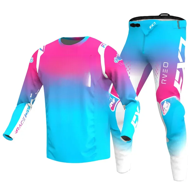 AliExpress FXJ motocross gear set racing suit Off-road MX DH BMX ATV MTB Enduro MOTO Mens Kits Women's mountain Motorcycle Combo Downhill