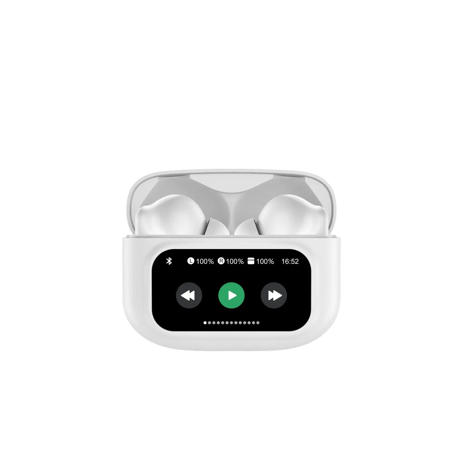 Wireless ANC Earbuds with Touch Screen Charging Case Bluetooth 5.3 Earphones Active Noise Cancelling Headphones with Built-in Mic Deep Bass for Sports Travel Office
